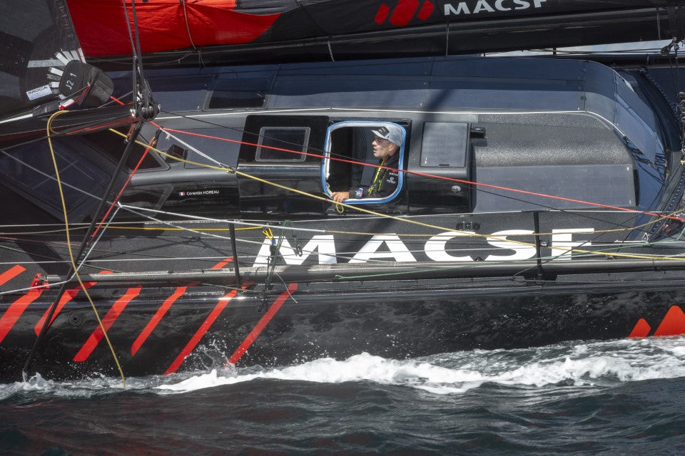 IMOCA MACSF de Corentin Horeau au départ de la 1000 Race en 2026, photo Ronan Gladu / MACSF